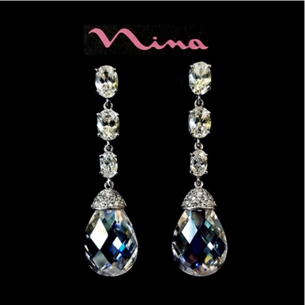 HOST PICK 💕Nina Kaytee Silver/CZ Earring💕 - Picture 3 of 4